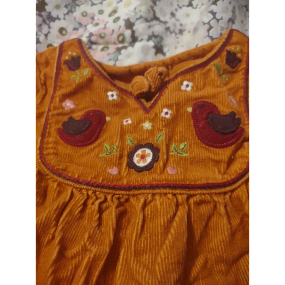 Gymboree Corduroy Embroidered Bird Top 12/18 Months‎ Casual Lightweight